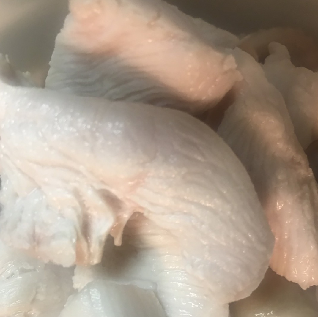 chicken underboiled